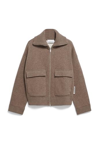 ARMEDANGELS Damen Strickjacke aus Bio-Woll Mix JOANIAAS Oversized Fit Cinnamon Dust Melange von ARMEDANGELS
