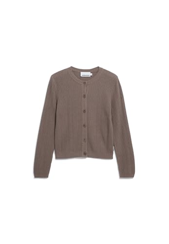 ARMEDANGELS Damen Strickjacke aus Leinen-Mix RICALAA LINO Slim Fit Walnut Cream von ARMEDANGELS