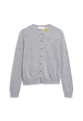 ARMEDANGELS Damen Strickjacke aus Merino-Wolle OPHALIAA Merino Slim Fit Light Grey Melange von ARMEDANGELS