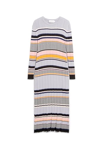 ARMEDANGELS Damen Strickkleid aus Bio-Baumwolle KAAMILA Stripes Regular Fit Misty Morning-deep Rosalilly von ARMEDANGELS