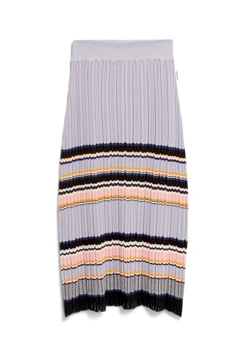 ARMEDANGELS Damen Strickrock aus Bio-Baumwolle MINNAA Stripes Regular Fit Misty Morning-deep Rosalilly von ARMEDANGELS