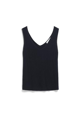 ARMEDANGELS Damen Stricktop aus Leinen-Mix CAARO LINO Slim Fit Black von ARMEDANGELS