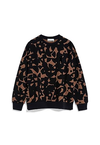 ARMEDANGELS Damen Sweatshirt Oversized Fit aus Bio-Baumwolle GIOVANNAA Abstract A Loose Fit Deep Brown von ARMEDANGELS