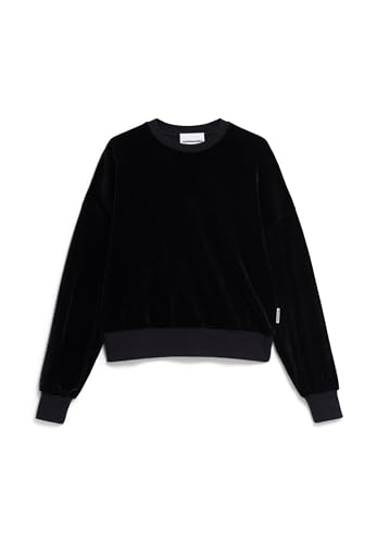 ARMEDANGELS Damen Sweatshirt Oversized Fit aus Samt LEDIANAA Oversized Fit Black von ARMEDANGELS