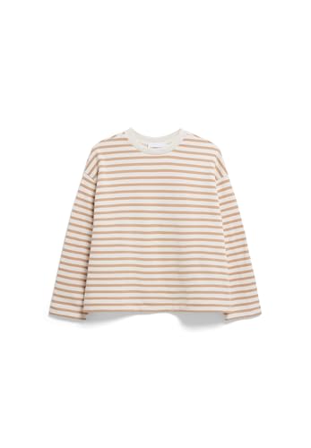 ARMEDANGELS Damen Sweatshirt aus Bio-Baumwolle FRANKAA MAARLEN Stripe Oversized Fit Undyed-beige Blond von ARMEDANGELS