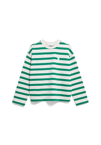 ARMEDANGELS Damen Sweatshirt aus Bio-Baumwolle Iconic Å FRANKAA Bold Oversized Fit Undyed-Emerald Green von ARMEDANGELS