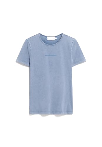 ARMEDANGELS Damen T-Shirt aus Bio-Baumwolle EBAANORA GMT DYE Slim Fit Blue Noon von ARMEDANGELS