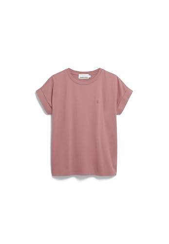 ARMEDANGELS Damen T-Shirt aus Bio-Baumwolle IDAARA Loose Fit Light Berry von ARMEDANGELS