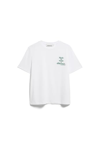 ARMEDANGELS Damen T-Shirt aus Bio-Baumwolle LUALAA Difference Regular Fit White von ARMEDANGELS
