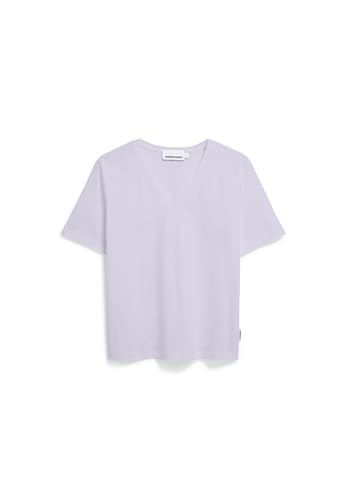 ARMEDANGELS Damen T-Shirt aus Bio-Baumwolle LUALAA V-Neck Regular Fit Soft Lilac von ARMEDANGELS