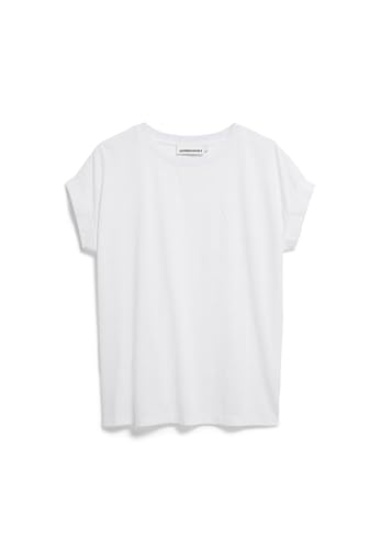 ARMEDANGELS Damen T-Shirt aus Tencel™ Lyocell Mix IDAARA Circular Loose Fit Used White von ARMEDANGELS