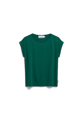 ARMEDANGELS Damen T-Shirt aus Tencel™ Lyocell Mix JILAANA Regular Fit Emerald Green von ARMEDANGELS