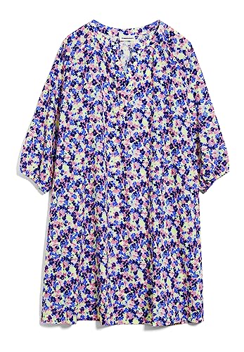 ARMEDANGELS Damen Webkleid Oversized Fit aus Tencel™ Lyocell PRISCAA Multi FLORAL Oversized Fit Light Lime von ARMEDANGELS