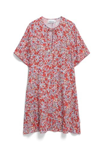 ARMEDANGELS Damen Webkleid aus Leinen-Mix MAAERHA Mosaic LINO Regular Fit Coral Blush von ARMEDANGELS