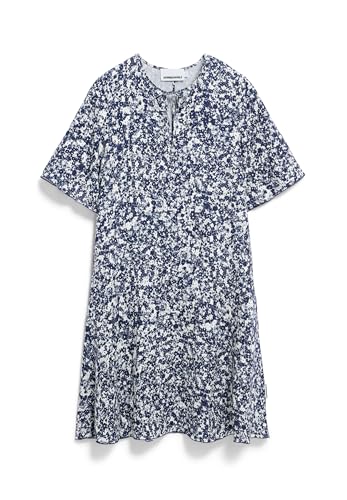 ARMEDANGELS Damen Webkleid aus Leinen-Mix MAAERHA Mosaic LINO Regular Fit Night Sky von ARMEDANGELS
