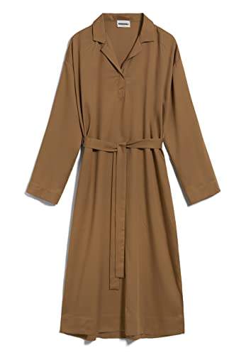ARMEDANGELS Damen Webkleid aus Tencel™ Lyocell BRISAA Oversized Fit Smoky Almond von ARMEDANGELS