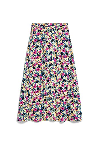 ARMEDANGELS Damen Webrock Regular Fit aus aus LENZING™ ECOVERO™ Viskose SAALANJA Painted Bloom Regular Fit Blueniverse von ARMEDANGELS