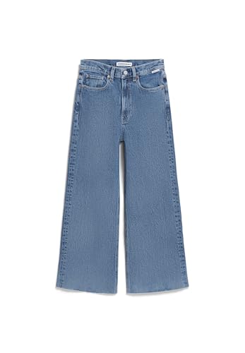 ARMEDANGELS Damen Wide Jeans Bio-Baumwoll Mix Comfort-Stretch MURLIAA Cropped Wide Jean Skinny Fit Triton von ARMEDANGELS