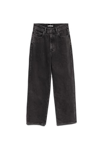 ARMEDANGELS Damen Wide Jeans recycelte Baumwolle ENIJAA Regular Fit Ebony Black von ARMEDANGELS