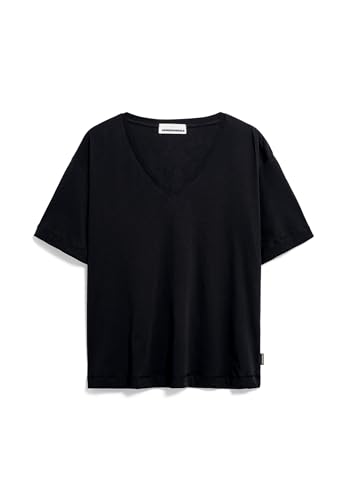 ARMEDANGELS EMIKAA - Damen T-Shirt Oversized Fit aus Bio-Baumwolle L Black Shirts T-Shirt V-Neck Oversize von ARMEDANGELS