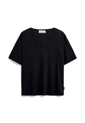 ARMEDANGELS EMIKAA - Damen T-Shirt Oversized Fit aus Bio-Baumwolle M Black Shirts T-Shirt V-Neck Oversize von ARMEDANGELS
