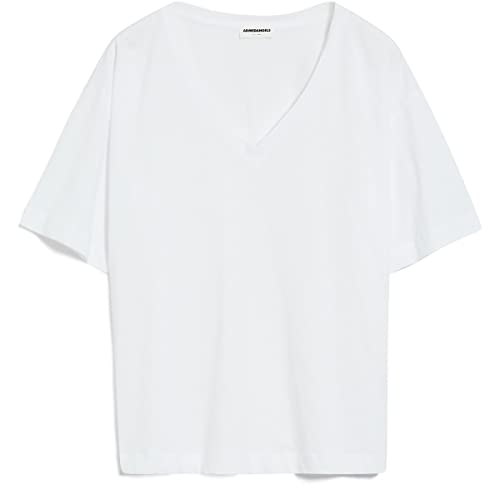 ARMEDANGELS EMIKAA - Damen T-Shirt Oversized Fit aus Bio-Baumwolle M White Shirts T-Shirt V-Neck Oversize von ARMEDANGELS