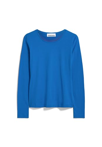 ARMEDANGELS ENRICCAA Soft - Damen T-Shirt Slim Fit aus Bio-Baumwolle XS Warm Blue Shirts Longsleeve Rundhalsausschnitt Fitted von ARMEDANGELS