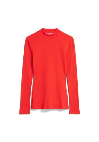 ARMEDANGELS FATIMAA - Damen M Red Alert Shirts Longsleeve Mock-Ausschnitt Fitted von ARMEDANGELS