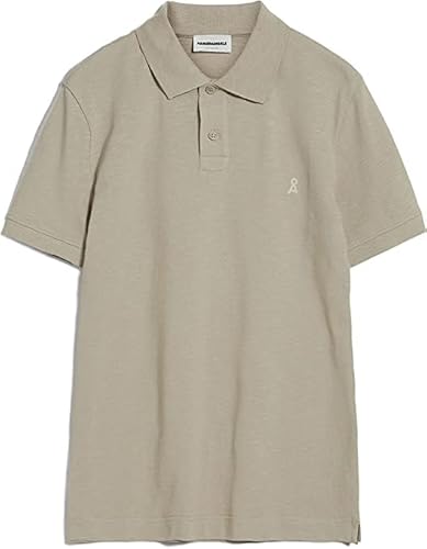 ARMEDANGELS FIBRAAS - Herren L Sand Stone Shirts Polo Rundhalsausschnitt Regular Fit von ARMEDANGELS