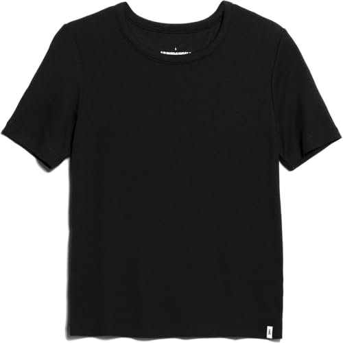 ARMEDANGELS GENEVRAA - Damen M Black Shirts T-Shirt Rundhalsausschnitt Regular Fit von ARMEDANGELS