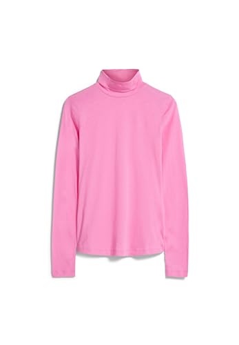 ARMEDANGELS GRAZILIAA Soft - Damen T-Shirt Slim Fit aus Bio-Baumwolle S Pink Me Up More Shirts Longsleeve Mock-Ausschnitt Fitted von ARMEDANGELS