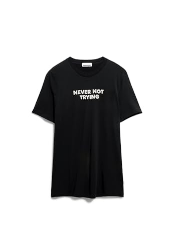 ARMEDANGELS Herren Heavyweight T-Shirt Relaxed Fit aus Bio-Baumwolle ENEAAS Quote Relaxed Fit Black von ARMEDANGELS