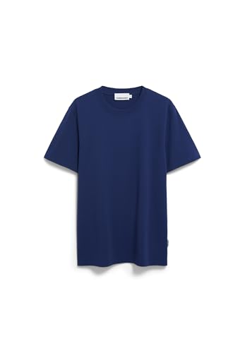 ARMEDANGELS Herren Heavyweight T-Shirt aus recyceltem Baumwoll Mix MAARKOS Relaxed Fit Blue Noon von ARMEDANGELS