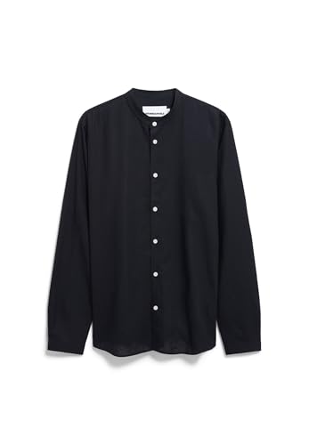 ARMEDANGELS Herren Hemd Relaxed Fit aus Leinen-Mix VAALERONIMUS LINO Relaxed Fit Black von ARMEDANGELS