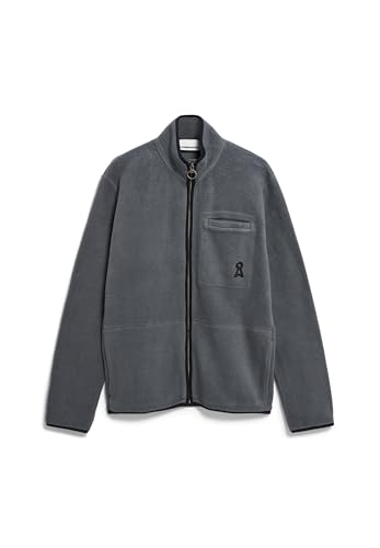 ARMEDANGELS Herren Jacke aus Bio-Baumwolle AABLEO Fleece Jacket Relaxed Fit Space Steel von ARMEDANGELS