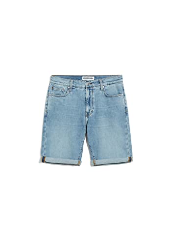 ARMEDANGELS Herren Jeans Shorts aus Bio-Baumwoll-Hanf Mix NAAILO Hemp Slim Fit Mineral Blue von ARMEDANGELS