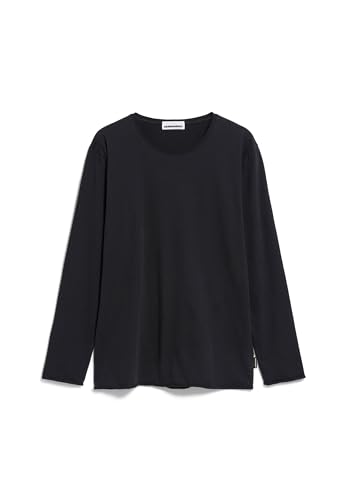 ARMEDANGELS Herren Longsleeve aus Bio-Baumwolle MAARKOS LS Brushed Relaxed Fit Black von ARMEDANGELS