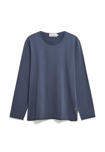 ARMEDANGELS Herren Longsleeve aus Bio-Baumwolle MAARKOS LS Brushed Relaxed Fit Moonlight Gray von ARMEDANGELS