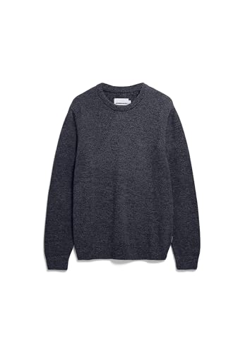 ARMEDANGELS Herren Pullover aus Bio-Baumwolle ALVAARIO Regular Fit Steel Melange-Dark Morning-Night Sky von ARMEDANGELS