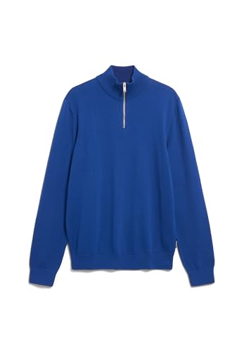 ARMEDANGELS Herren Pullover aus Bio-Baumwolle FAABES Half Zip Knit Sweater Regular Fit Lapis Blue von ARMEDANGELS