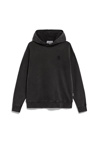 ARMEDANGELS Herren Sweatshirt Relaxed Fit aus Bio-Baumwolle TUBAA GMT DYE Relaxed Fit Black Washed von ARMEDANGELS