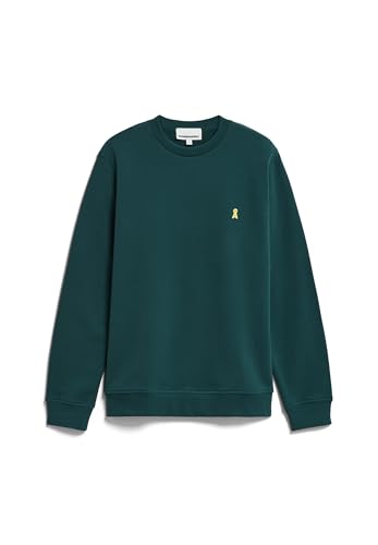 ARMEDANGELS Herren Sweatshirt aus recyceltem Baumwoll Mix BAARO Comfort Regular Fit Deep Teal von ARMEDANGELS