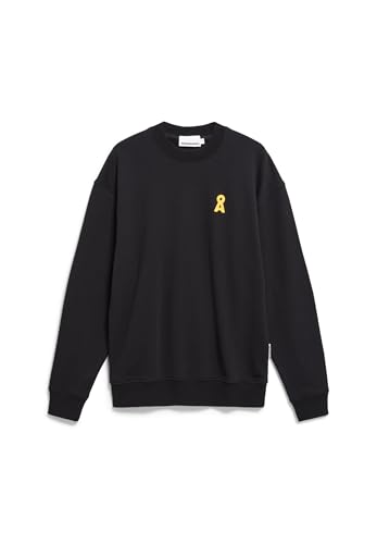 ARMEDANGELS Herren Sweatshirt aus Bio-Baumwolle EMAAL Crewneck Iconic Å Relaxed Fit Black von ARMEDANGELS
