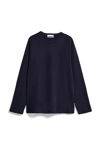 ARMEDANGELS Herren T-Shirt Relaxed Fit aus Bio-Baumwolle JOSUAA Waffle Relaxed Fit Night Sky von ARMEDANGELS