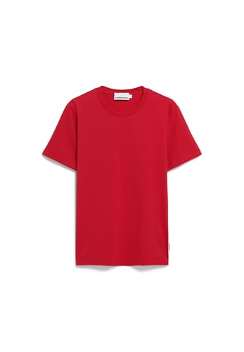 ARMEDANGELS Herren Regular T-Shirt aus Bio-Baumwolle JAAMES Regular Fit Scarlet Red von ARMEDANGELS