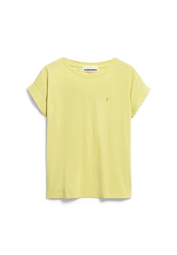 ARMEDANGELS IDAARA - Damen L Armedangels Yellow Light Shirts T-Shirt Rundhalsausschnitt Loose Fit von ARMEDANGELS