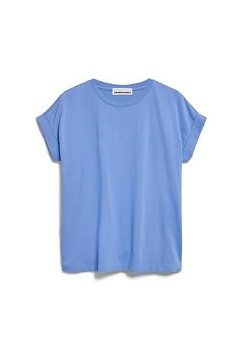 ARMEDANGELS IDAARA - Damen L Blue Bloom Shirts T-Shirt Rundhalsausschnitt Loose Fit von ARMEDANGELS