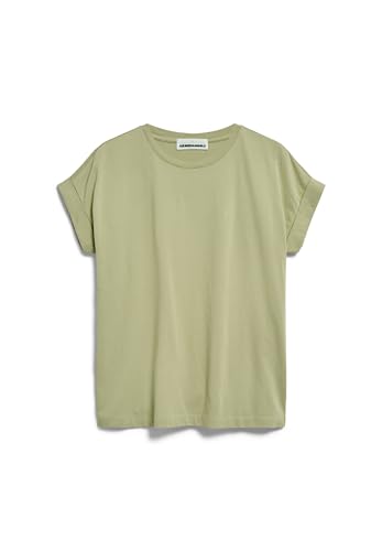 ARMEDANGELS IDAARA - Damen L Light Matcha Shirts T-Shirt Rundhalsausschnitt Loose Fit von ARMEDANGELS