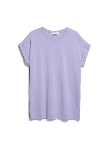 ARMEDANGELS IDAARA - Damen XS Light Purple Stone Shirts T-Shirt Rundhalsausschnitt Loose Fit von ARMEDANGELS