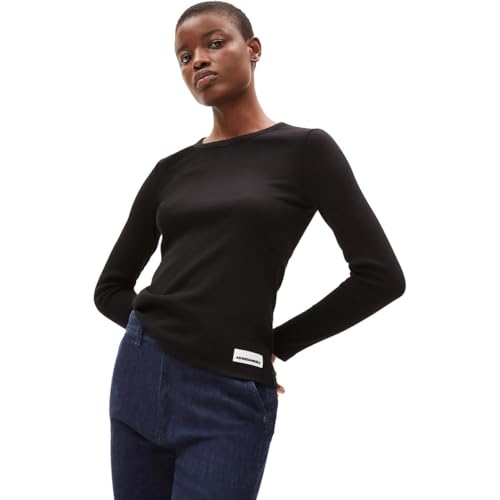 ARMEDANGELS JAALIA - Damen XL Black Shirts Longsleeve Rundhalsausschnitt Regular Fit von ARMEDANGELS